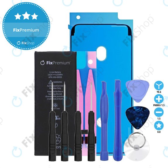 Battery for iPhone 6S, 1715mAh, Adhesive, Toolkit, FixPremium