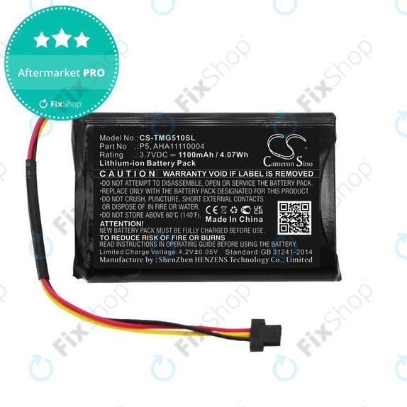 Battery for TomTom Go 510, 1100mAh, Li-Ion, 3.7V, AHA11110004, HQ