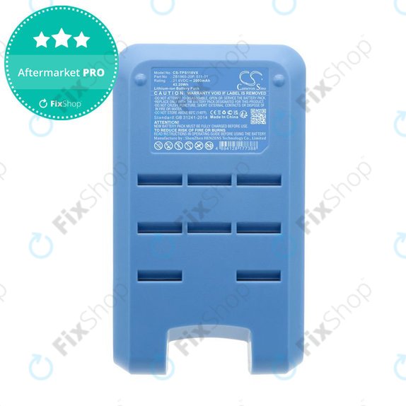 Battery for Tineco Pure One S11, A11, 2000mAh, Li-Ion, 21.6V, ZB1965-20P, HQ