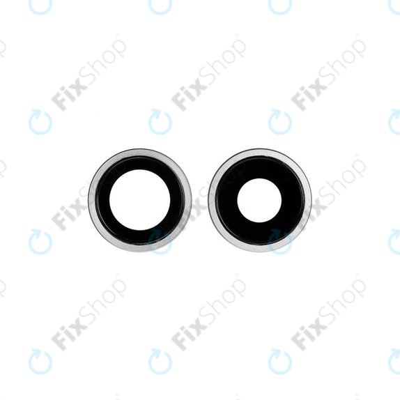 Apple iPhone 11 - Rear Camera Lens with Frame (White) - 2pcs