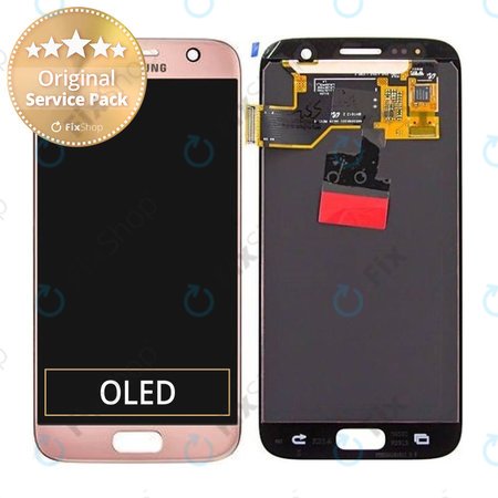 Samsung Galaxy S7 G930F - LCD Display + Touch Screen (Pink Gold) - GH97-18523E, GH97-18761E, GH97-18757E Genuine Service Pack