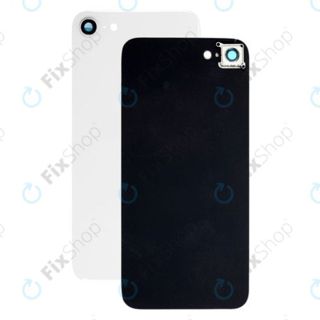 Apple iPhone 8 - Rear Housing Glass + Camera Lens (Silver)