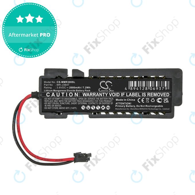 Battery for Mitsubishi Melservo MR-J3, 2000mAh, Li-MnO2, 3.6V, MR-J3BAT, HQ