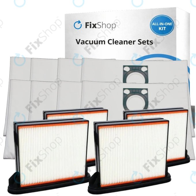 Replacement set for BOSCH GAS 25 (4x Filter, 8x Dust bag)