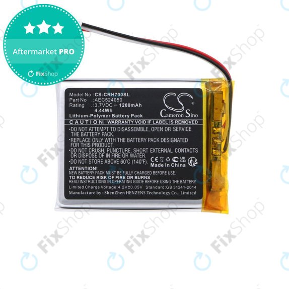 Battery for Corsair HS75 XB, HS70 SE Void Pro RGB, HS70SE, 1200mAh, Li-Pol, 3.7V, AEC524050, HQ