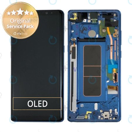 Samsung Galaxy Note 8 N950F - LCD Display + Touch Screen + Frame (Deep Sea Blue) - GH97-21065B, GH97-21066B Genuine Service Pack