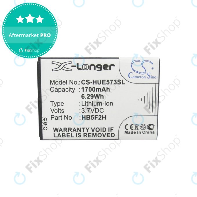 Battery for Huawei E5330, 1700mAh, Li-Ion, 3.7V, HB5F2H, HQ
