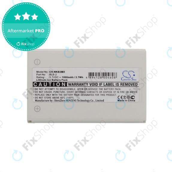 Battery for Nokia 3610, 6510, 8310, 1000mAh, Li-Ion, 3.7V, BLB-2, HQ