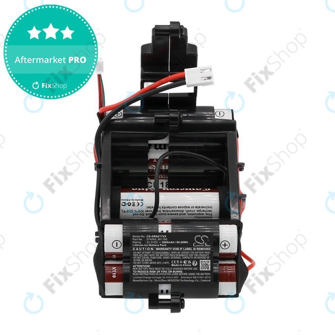 Battery for Gorenje 568211, SVC216F, 3000mAh, Li-Ion, 22.2V, 574545, HQ