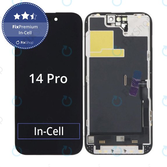 Display In-Cell FHD for iPhone 14 Pro, Touch Screen with Frame, FixPremium