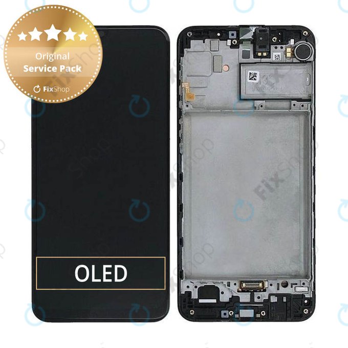 Samsung Galaxy M21 M215F - LCD Display + Touch Screen + Frame (Black) - GH82-22509A, GH82-22836A, GH82-21266A, GH82-21265A Genuine Service Pack