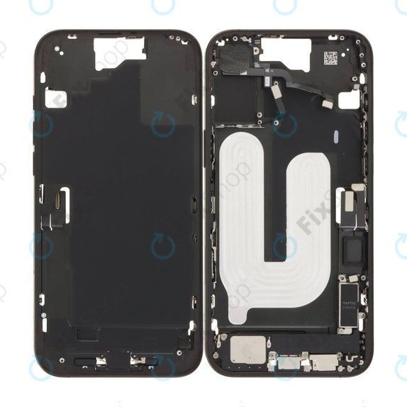 Apple iPhone 16 Plus - Middle Frame + Power, Volume and Camera Buttons (Black)