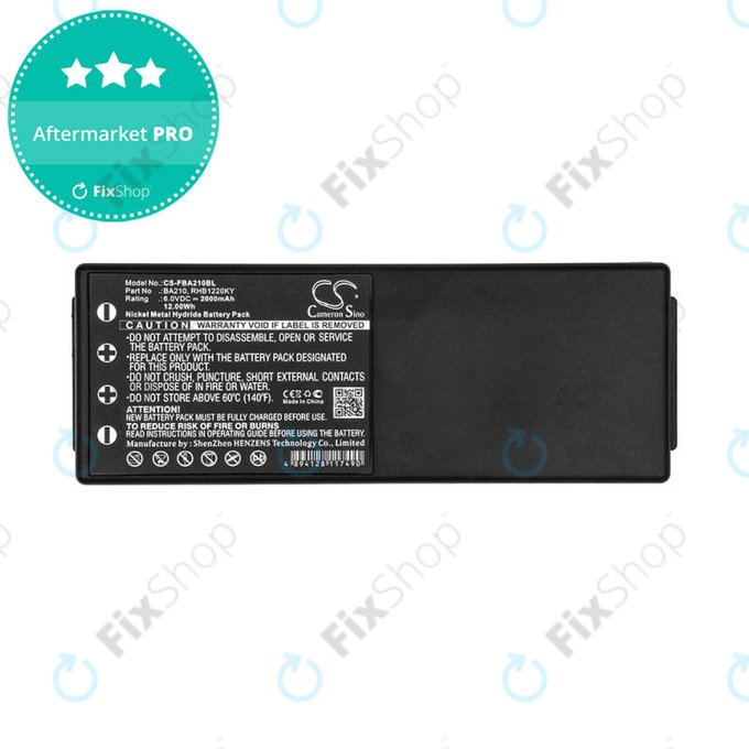 Battery for HBC Radiomatic BA, 2000mAh, Ni-MH, 6V, RHB1220KY, HQ