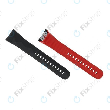 Samsung Gear Fit 2 Pro SM-R365 - Buckle Strap Left (Black-Red) - GH98-41595A Genuine Service Pack