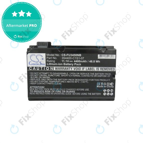 Battery for Fujitsu Amilo Pi3450, Amilo Pi3525, Amilo Pi3540, 4400mAh, Li-Ion, 11.1V, 3S4400-C1S1-07, HQ