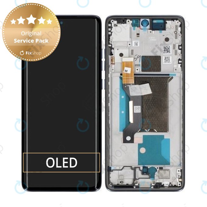Motorola Edge 60 Fusion - LCD Display + Touch Screen + Frame (Slipstream) - 5D68C29878 Genuine Service Pack