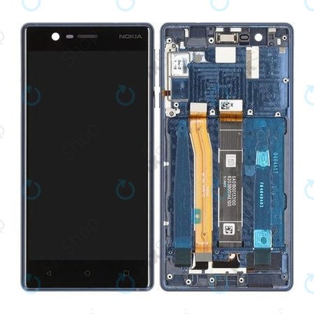Nokia 3 - LCD Display + Touch Screen + Frame (Blue) - 20NE1LW0001