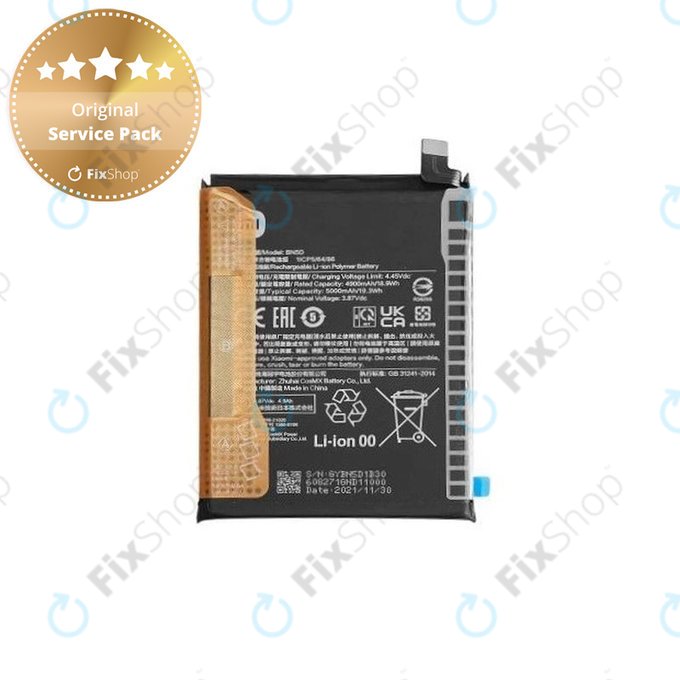 Xiaomi Redmi Note 11 2201117TG 2201117TI, 11S 2201117SG 2201117SI - Battery BN5D 5000mAh - 460200009U1Y, 460200009Y1G Genuine Service Pack