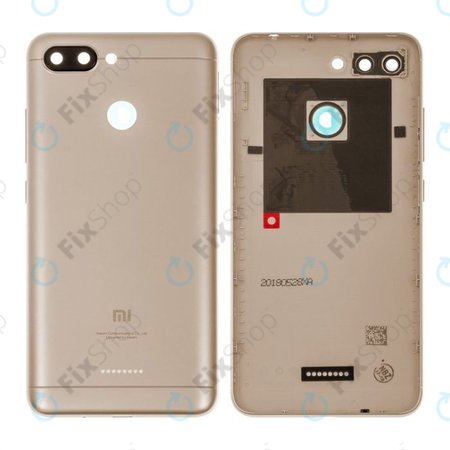 Xiaomi Redmi 6 - Battery Cover (Gold) - 552228800021, 552226500021 Genuine Service Pack