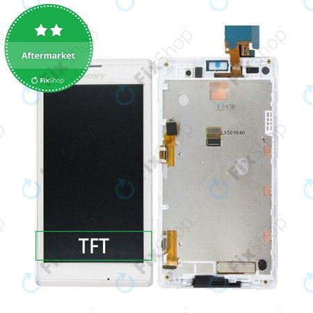 Sony Xperia L C2105 - LCD Display + Touch Screen + Frame (White) - 78P5320002N Genuine Service Pack
