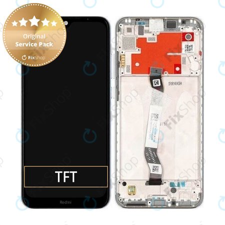 Xiaomi Redmi Note 8T - LCD Display + Touch Screen + Frame (Moonlight White) - 5600020C3X00 Genuine Service Pack