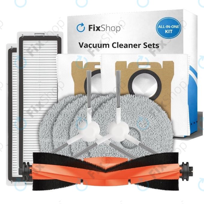 Replacement set for Xiaomi Robot Vacuum X10 (1x Main brush, 2x Filters, 2x Side brushes, 2x Mop cloths, 2x Dust bags)