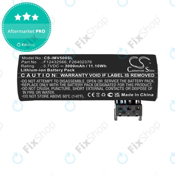 Battery for Ingenico Move 5000, 3000mAh, Li-Ion, 3.7V, F26402376, HQ