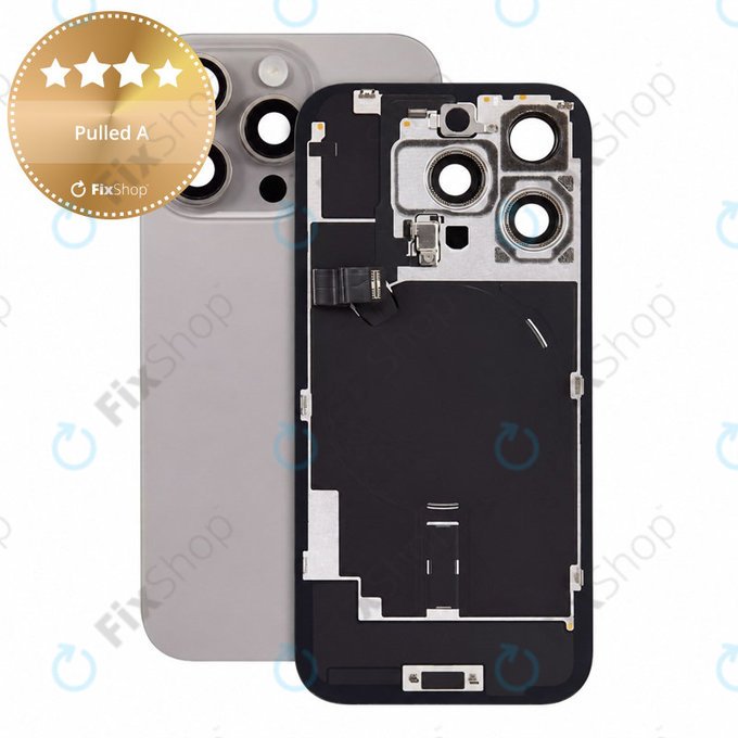 Rear Housing Glass for iPhone 16 Pro, Natural Titanium, Pulled A