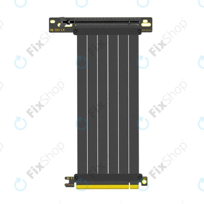 PCIe 4.0 x16 riser cable for graphics card, 20cm, black