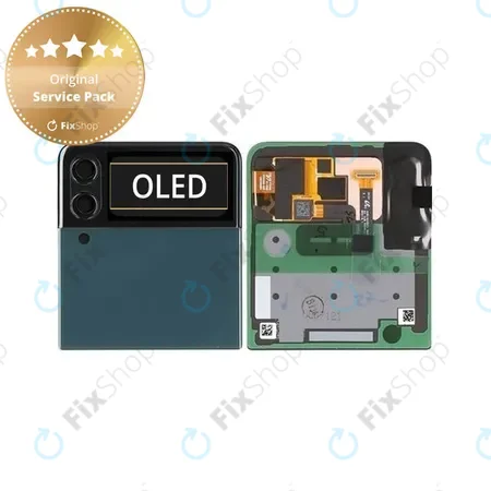Samsung Galaxy Z Flip 3 F711B - LCD Display + Touch Screen + Frame (External) (Green) - GH97-26773C Genuine Service Pack