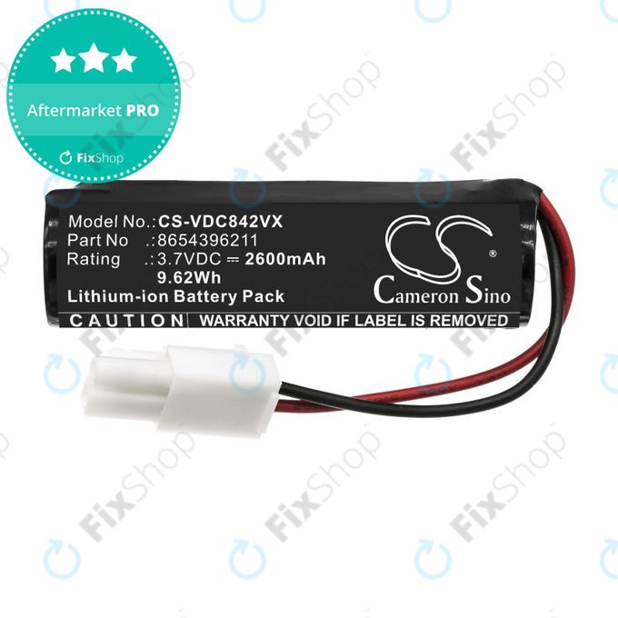 Battery for Vileda Quick & Clean, 2600mAh, Li-Ion, 3.7V, 8654396211, HQ