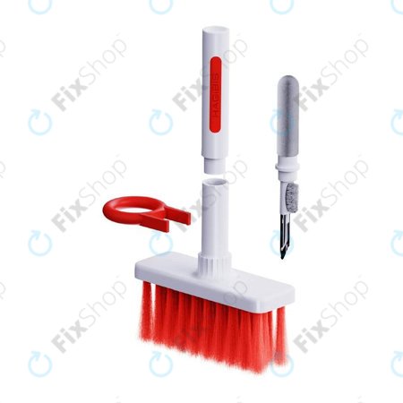 Multifunctional Cleaning Brush + Cleaning Pen + Key Puller (Red)