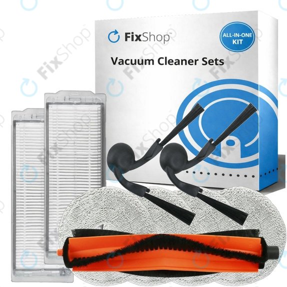 Replacement set for Xiaomi Robot Vacuum S40 Pro (1x Main brush, 2x Filter, 2x Side brush, 4x Mop cloth)