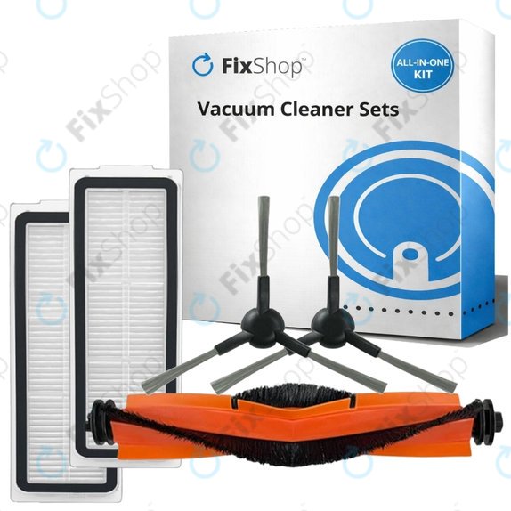 Replacement set for Xiaomi Robot Vacuum X20 Max, X20 Pro (1x Main brush, 2x Filter, 2x Side brush)