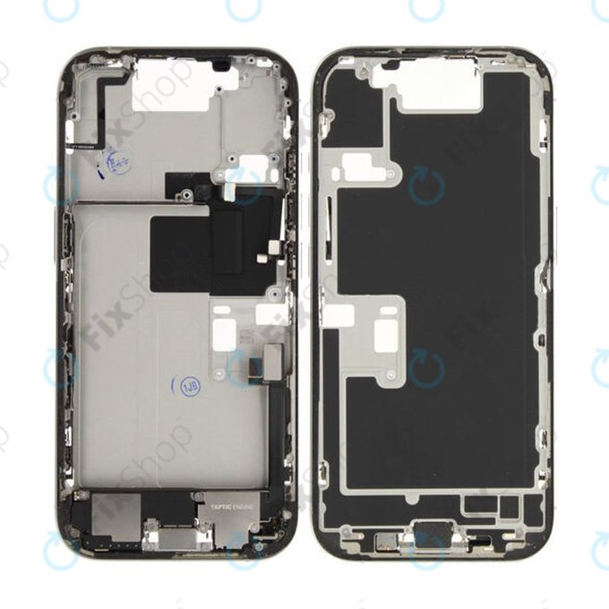 Apple iPhone 16 Pro - Middle Frame + Power + Volume Buttons (White Titanium)