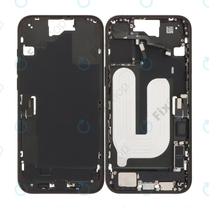 Apple iPhone 16 Plus - Middle Frame + Power, Volume and Camera Buttons (Black)