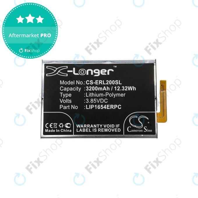 Battery for Sony Xperia L2, Sony H3311, 3200mAh, Li-Pol, 3.85 V, LIP1654ERPC, HQ