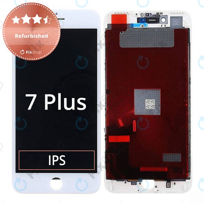 Display for iPhone 7 Plus, White, Touch Screen with Frame, Refurbished