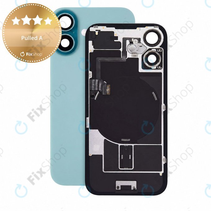 Rear Housing Glass for iPhone 16, Teal, Pulled A