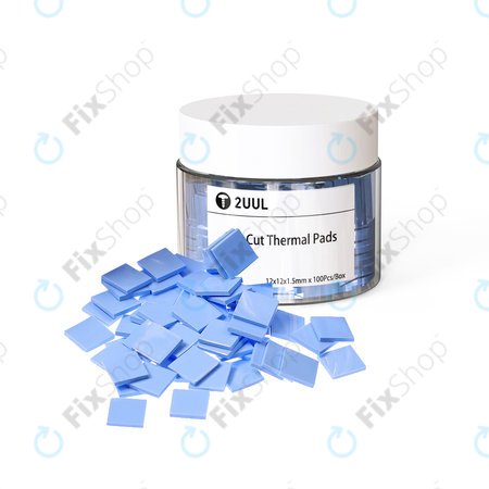 2UUL Pre-Cut Thermal Silicone Pads - 12mm x 12 x 1.5 (100pcs)