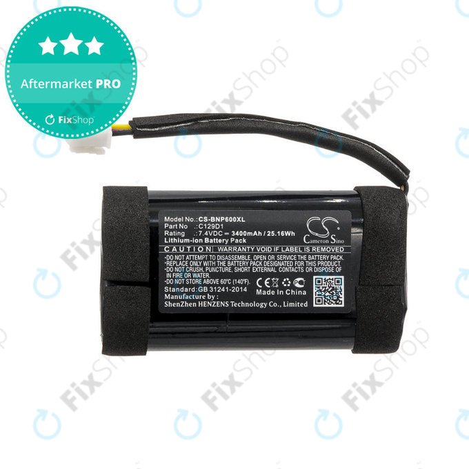 Battery for Bang & Olufsen Beoplay P6, 3400mAh, Li-Ion, 7.4V, C129D1, HQ