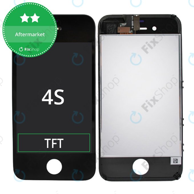 Display for iPhone 4S, Black, Touch Screen with Frame