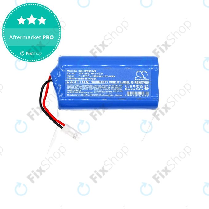 Battery for Concept VR3110, VR3115, VR3000, 2600mAh, Li-Ion, 14.4V, INR18650 MH1-4S1P, HQ