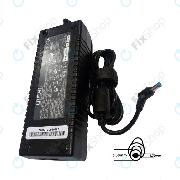 Charging adapter for Acer, 77011164, 135W, 19V, Black, Genuine Service Pack