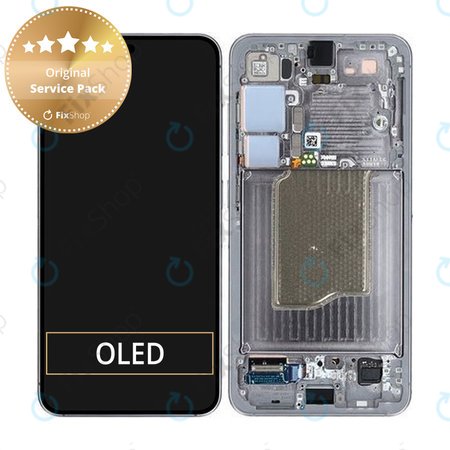 Samsung Galaxy S25 - LCD Display + Touch Screen + Frame (Silver Shadow) - GH82-36329A Genuine Service Pack