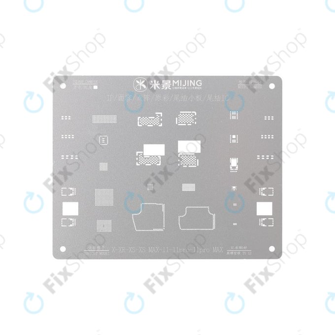 MiJing IPH-14 - Motherboard Steel Stencil for iPhone X - 11 Pro Max