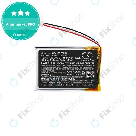 Battery for Jabra Evolve 75, 400mAh, Li-Pol, 3.7V, AHB572535PST, HQ