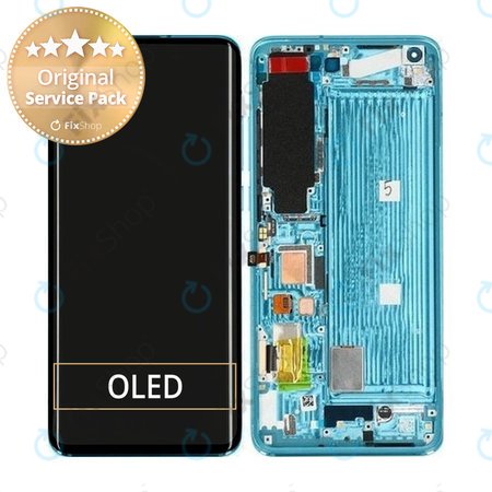 Xiaomi Mi 10 M2001J2G - LCD Display + Touch Screen + Frame (Coral Green) - 56000600J200 Genuine Service Pack