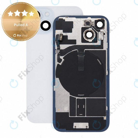 Rear Housing Glass for iPhone 15, Blue, Pulled A