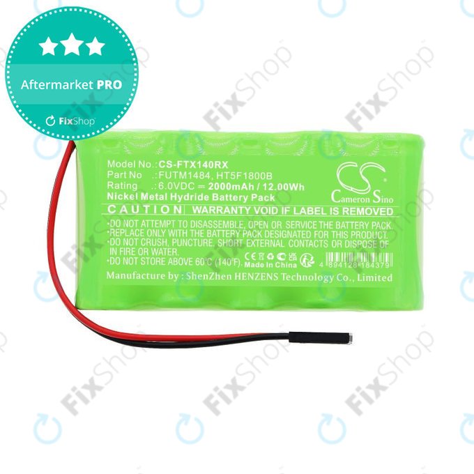 Battery for Futaba 14SG, 4PKS, 2000mAh, Ni-MH, 6V, FUTM1484, HQ